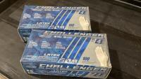 (2) BOXES CHALLENGER LATEX GLOVES - SIZE XL