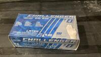 BOX OF CHALLENGER LATEX GLOVES - SIZE MEDIUM