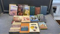BOX OF OLD BOOKS - ANTIQUE GUIDES, FURNITURE, UNCLE TOM&rsquo;S CABIN ETC