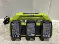 RYOBI SUPERCHARGE W/ (4) LITHIUM BATTERIES