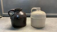(2) SMALL VINTAGE POTTERY JUGS