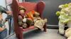 BOX W/ STUFFIES & DOLL FURNITURE - 3