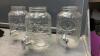 KITCHENAID KNIFE BLOCK W/ KNIVES & (3) GLASS WATER DISPENSERS - NO LIDS - 3