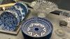 TOTE OF SERVING DISHES - 2