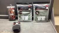 BOX W/(1) 2-PACK STANFIELDS BRIEFS, (2) 2-PACKS OF NAVY +GREY T-SHIRTS + PAIR OF SOCKS