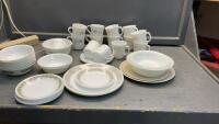 CORELLE DISHES - CUPS & SAUCERS, BOWLS, PLATES