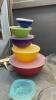 BOX OF KITCHEN ITEMS - BOWLS, RUBBERMAID STORAGE CONTAINERS, - 2