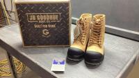 JB GOODHUE WORK BOOTS - SIZE 9