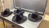 (4) BLACK COWBOY HATS