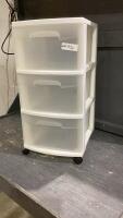 STERILITE 3-DRAWER ROLLING ORGANIZER