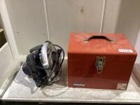 TOOL BOX W/ MASTERCRAFT HAWKEYE LASER CIRCULAR SAW