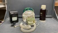 VINTAGE ITEMS - THERMOS, ZENITH HAIR DRYER, CITIZEN RADIO/TV