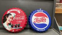 COCA-COLA & PEPSI BOTTLE CAP WALL DECOR