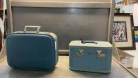 VINTAGE LUGGAGE - CHRISTIE MAKEUP BAG & SMALL SUITCASE
