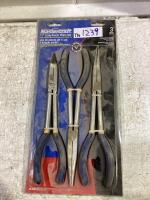 MASTERCRAFT 11" LONG REACH PLIERS SET 3PC