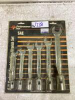 PERFORMANCE TOOL SWIVEL COMBINATION WRENCH SET 6PC