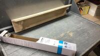 (2)ITEMS - UNFINISHED WOOD SHELF, 24&rdquo; GRAB BAR