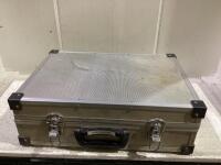 CASE W/ (2) BRAD NAILERS, VARIOUS NAILS & MISC