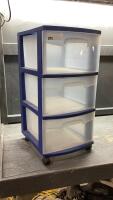 STERILITE 3-DRAWER ROLLING ORGANIZER