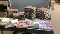 BLACK CRATE WITH WORLD BOOK ENCYCLOPEDIAS(1979) + YEARBOOKS, CHRISTIAN BOOKS