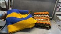 (2) HAND KNIT AFGHANS