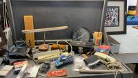 DESK LAMP, CRIB BOARD, OFFICE SUPPLIES
