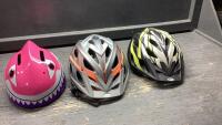 FLAT WITH (3) BIKE HELMETS
