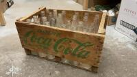 COCA-COLA WOOD CRATE W/ COKE BOTTLES