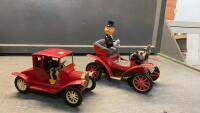 (2) VINTAGE TIN TRUCKS