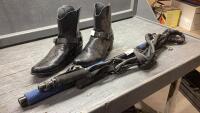 PULL UP BAR, EXERCISE EQUIPMENT, FAKE ALLIGATOR BOOTS