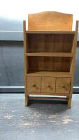 WALL SHELF WITH ONE DRAWER AND TOWEL BAR
