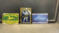 (3) REPLICA METAL SHOP SIGNS