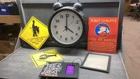 LARGE CLOCK, HALLOWEEN DECOR, SIGNS