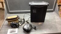 PAPER SHREDDER , NIKON 35MM FILM CAMERA, 12V HEATER