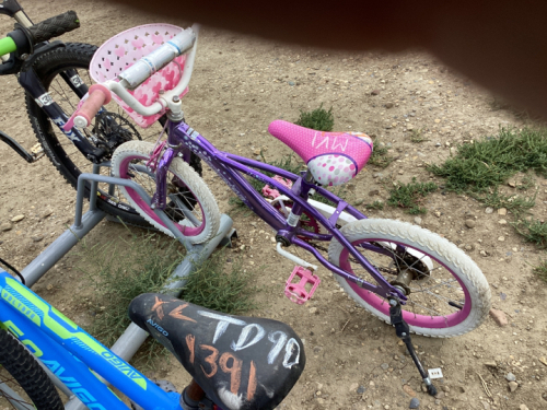 GIRLS PINK AND PURPLE BIKE