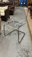ACRYLIC CHAIR W/ CHROME FRAME