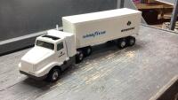 ERTL SEMI TRUCK + NO NAME TRAILER - GOODYEAR/INTERNATIONAL