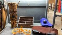 BOX W/ LAP DESK, COLLAPSABLE SHOE HOLDER, ORGANIZER