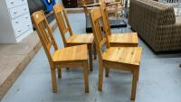 (4) WOOD KITCHEN CHAIRS