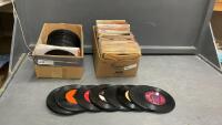 (4) SMALL BOXES OF 45&rsquo;S RECORDS