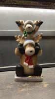 REINDEER CHRISTMAS DECOR - 2 PIECES, CERAMIC