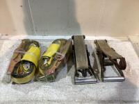 (4) RATCHET TIE DOWN STRAPS