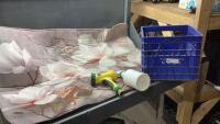 BLUE CRATE WITH NON SLIP MAT, FERTILIZER SPRAYER