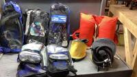 SNORKLE KITS(5), 2 AIR PUMPS, VINTAGE LIFE JACKET