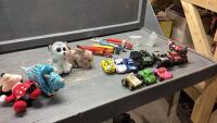 BOX OF TOYS + STUFFIES