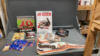 SPORTS MEMORBILIA - BASKETBALL TRADING CARDS, SOCCER BOOK, (7) ISSUES OF HOCKEY DIGEST - 1970&rsquo;S, AND A BEN JOHNSON PICTURE