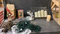 BATTERY OPERATED CANDLES, CHRISTMAS CARDS, CANDLE HOLDERS