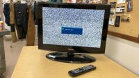 SMALL SAMSUNG 22&rdquo; FLAT SCREEN TV W/ REMOTE ON STAND
