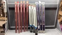 STACK OF WIPER BLADES + REFILLS - 22-24&rdquo;
