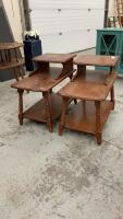 (2) VILAS END TABLES W/ LOWER SHELVES